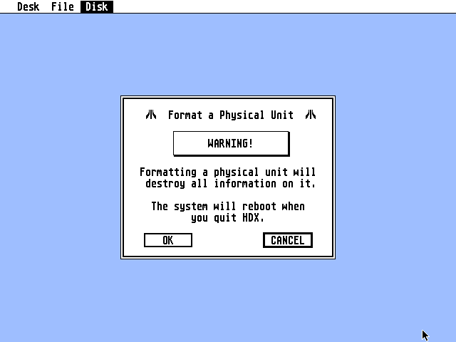 Atari Advanced Hard Disk Utility atari screenshot